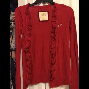 Hollister red with ruffle detail